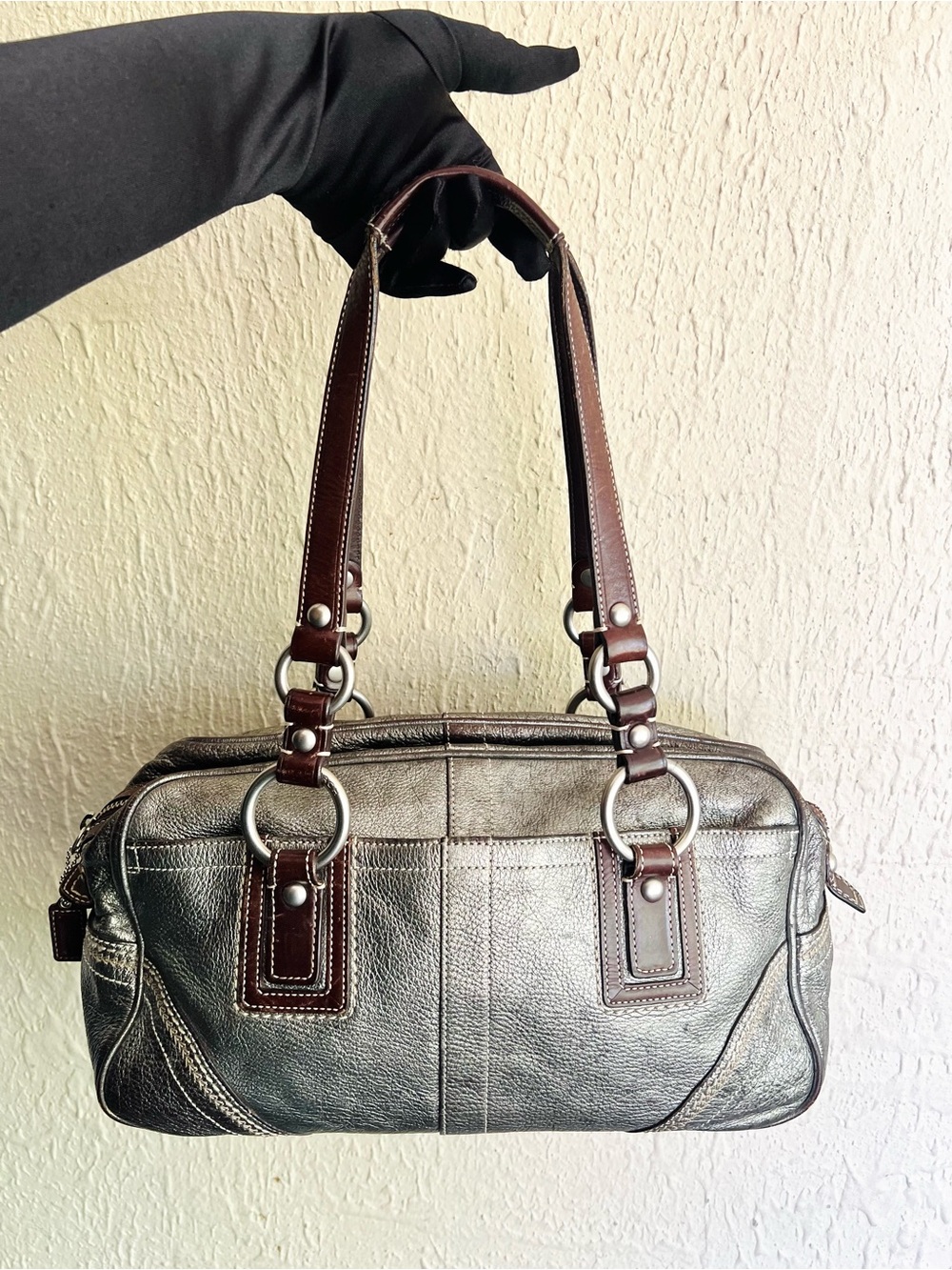 Coach Soho Shoulder Bag in Metallic Silver - Picture 2 of 13